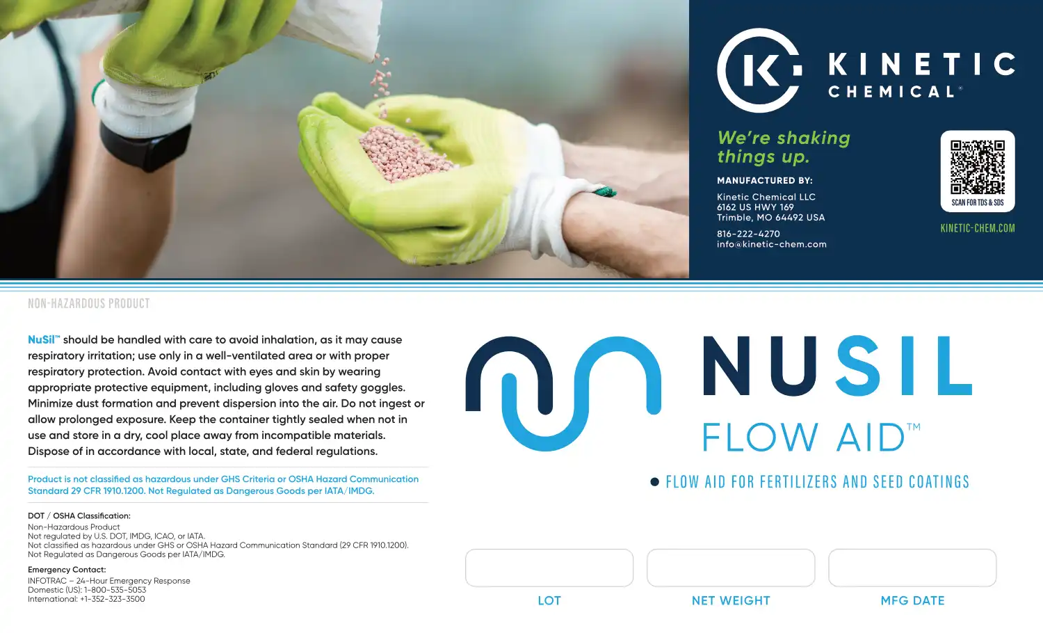NuSil Flow Aid Label KC1025-1500